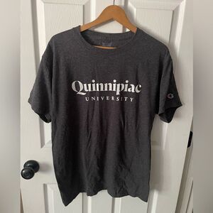 Quinnipiac University Gray Short Sleeve Champion Tee Shirt Adult Medium